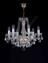 Chandelier 6 arms 8A022CL6 53x46cm plated chain