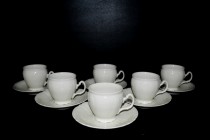 Cup with saucer Bernadotte 160 color ivory / Bern Yvory 6pcs, 240ml.