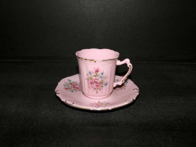 Cup and saucer Amis 013 0.15 ml. pink