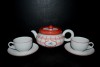 Tea set 4 pieces red.