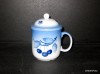 Pint mug of herbal decor Blue Cherry.