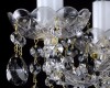 Chandelier Crystal 5 arms 14L082CL5 51x45cm plated chain