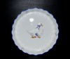 Porcelain cake bowl 30 x 4 cm, goose porcelain.