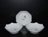 Octagon porcelain bowl, set of 3, Goose porcelain.