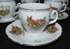 Cup and saucer Bernadotte 6pcs, hunting porcelain, 0.24l. 160 mm.