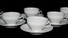 Tea cup and saucer low Bernadotte white 6 pcs 0.2 liters.