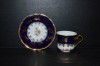 Cup with saucer Mary Anne cobalt / flower 0,15l.