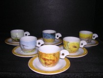 Cup and saucer mocca Dova van Gogh 6pcs