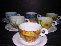 Cup and saucer Dova Van Gogh tea 0,2 l 6pcs