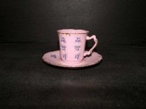 Cup and saucer Amis 09 0.15 ml. pink