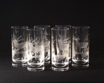 GLASS TUMBLER CRYSTAL DEERS 2001/00001/350j 6pcs.