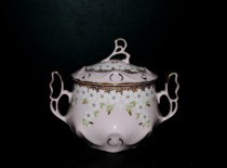 Sugar bowl Jarmila 0.25l. pink porcelain