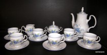 Coffee set Bernadotte porcelain forget-me-nots 15 pcs.