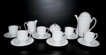 Coffee set white Scarabeus 9 pieces