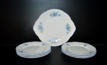 Bernadotte cake set, 7-piece forget-me-not.