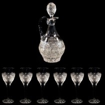 Cut crystal wine set 12170/45161/57001/210/125 7-segment