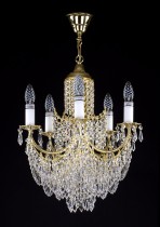 8L264CE6 brilliant crystal chandelier 6 lights 45x60 cm, gold chain