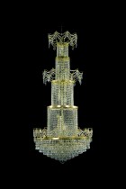 Modern crystal chandelier 8PBB122300026 78x170 cm, 26 lights, gilded