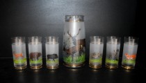 Hunting drink set 7 pieces.
