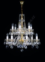 Crystal Chandelier 2 storey 6 +6 arm 24L121CL12 68x60cm plated chain