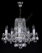 Chandelier Crystal 5 arms 12L126CL5 47x41cm nickel chain