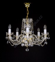 Chandelier Crystal 5 arms 21L09026CL5 55x43cm plated chain