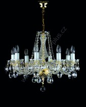 Crystal Chandelier 8 arms 16L086CL8 60x45cm plated chain