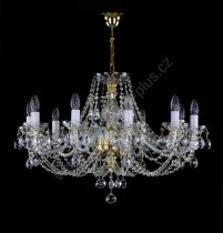 Exclusive Crystal Chandelier 10 arms 8L0047CE10 74x47cm plated chain