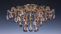 Crystal Chandelier Maria Theresa 25L402CL8 56x37cm, 8-spoke, gold-plated