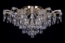 Crystal Chandelier Maria Theresa 26L429CL12 80x42cm, 12-spoke, gold-plated