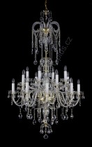 Swarovski Crystal Chandelier 2-storey 16-spoke gilded 14L002SW16 91x150cm řetěz