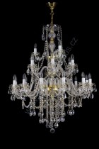 Swarovski Crystal Chandelier 3-storey 21-spoke gilded 9LA012SW21 95x107cm řetěz