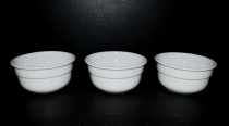 Soup bowl 0.4 l. 3 pcs, white porcelain