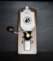 Wall coffee grinder functional, rococo decoration
