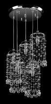 Modern crystal chandelier LB071CE, silver.