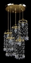 Modern crystal chandelier LB071CE, gilded.