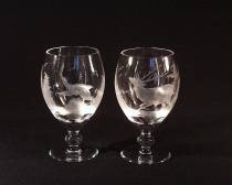 Beer Cup Crystal deer birds 350 ml. 2pcs 10119/00001/350PJ