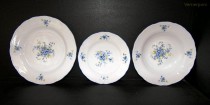 Set of forget-me-not plates, Ofelia porcelain, 18 pieces.