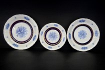 Set of plates Sonata 1035 18 piece cobalt.