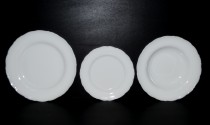 Porcelain plate set Verona white 18 pcs.