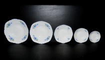 Bernadotte salad set, forget-me-not porcelain, 5 pieces