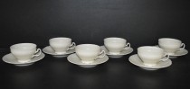 Cup with saucer Bernadotte tea, ivory color / Bern Yvory 6pcs