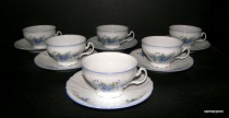 Cup and saucer Bernadotte FLOWER 0,2 l 6 pieces.