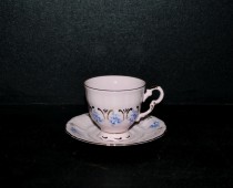 Cup with saucer mocha Sonata 009 0.1l. pink porcelain