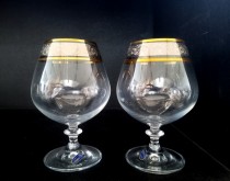 Cognac glass 400 ml. 2 pcs with decorative tape