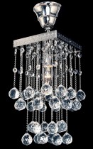 Square ceiling lamp, silver design