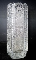Cut crystal vase hexagonal 57001 25cm