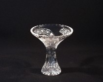 Cut crystal vase Dancer 80080/35003/155 15,5 cm, decor peacock
