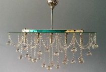 Hanging chandelier in the dining room EL0070507N, gold.