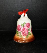 Bell with rose decoration, 10 cm.